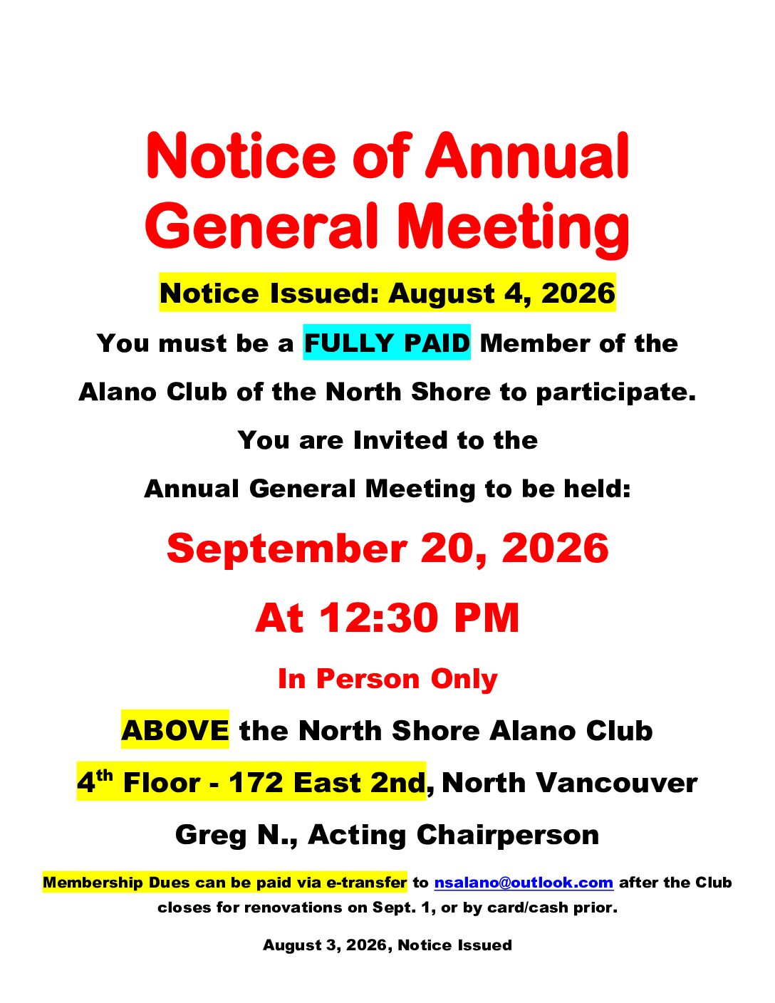 1. AGM 2026 Sept 20 Poster Notice of August 3 2026