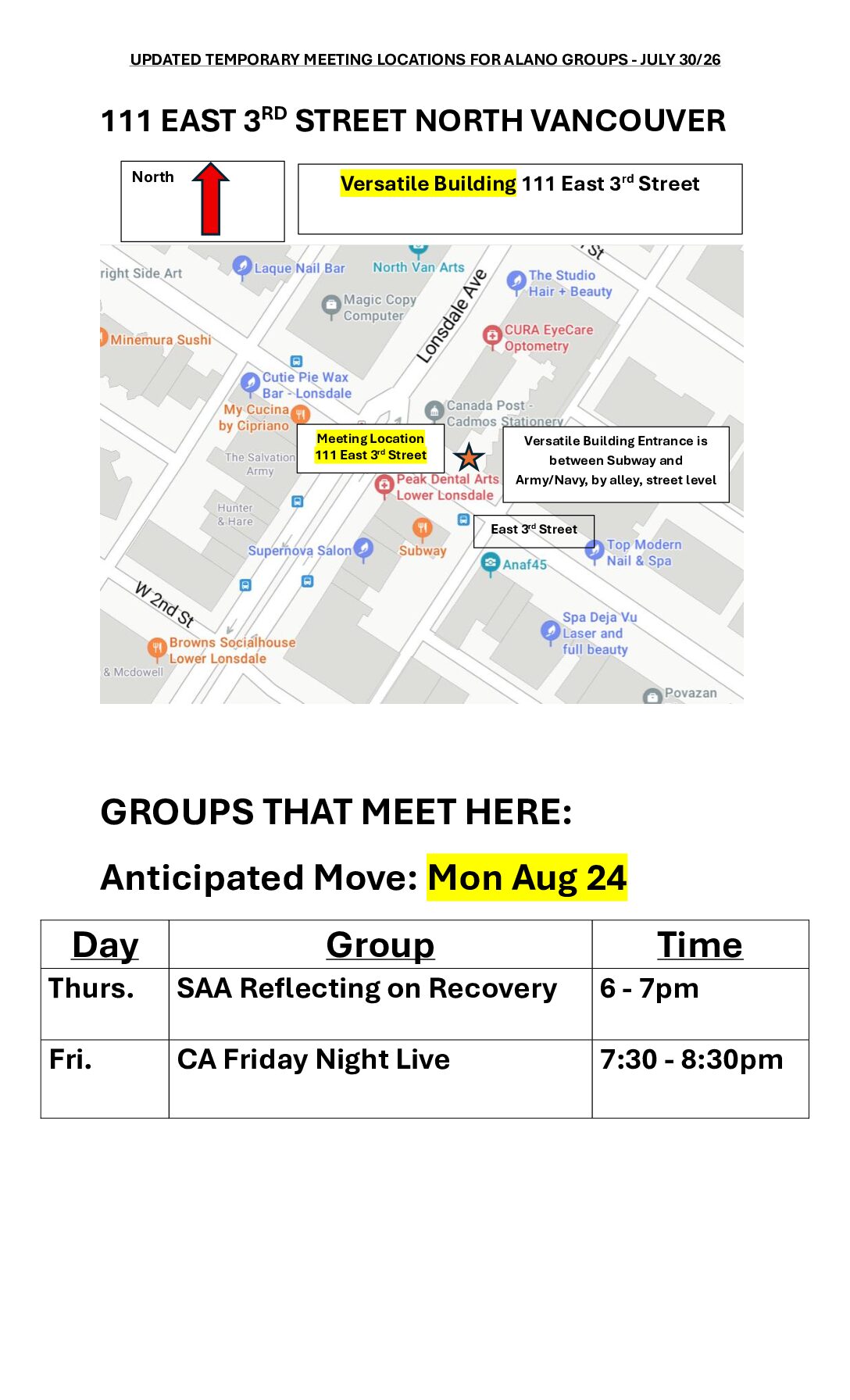 2. Alano Temp Meetings 111 E 3rd St Versatile Building