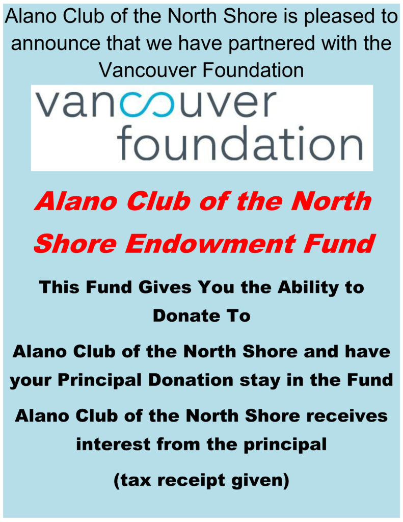 Alano Club of the North Shore Endowment Fund with Vancouver Foundation